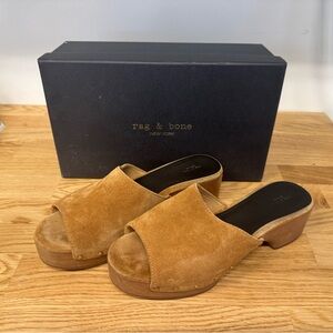Rag & Bone Women's Brown Suede Mules
